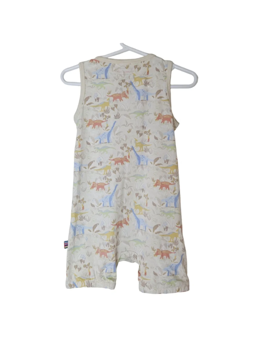 Magnetic Me Ext Roar Dinary Baby Bodysuit 18-24 Months Beige Blue Dinosaur Print